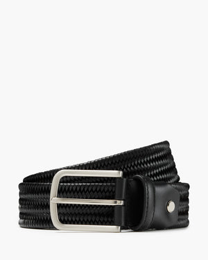 Devon Black Woven Belt