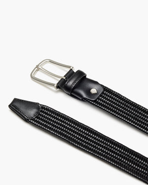 Devon Black Woven Belt