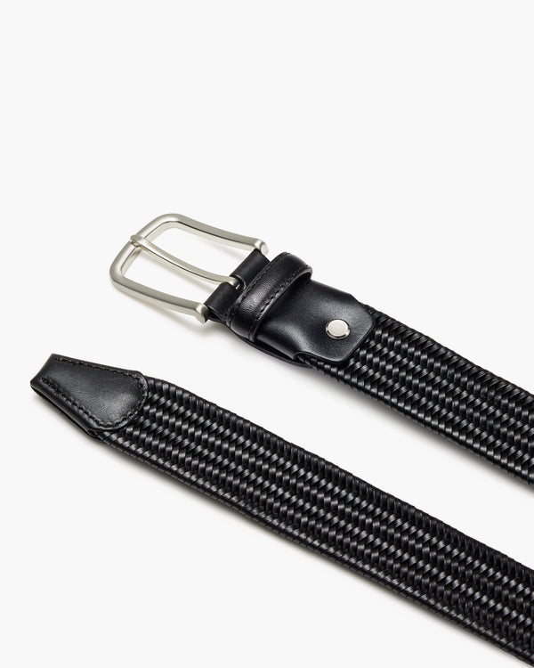 Devon Black Woven Belt
