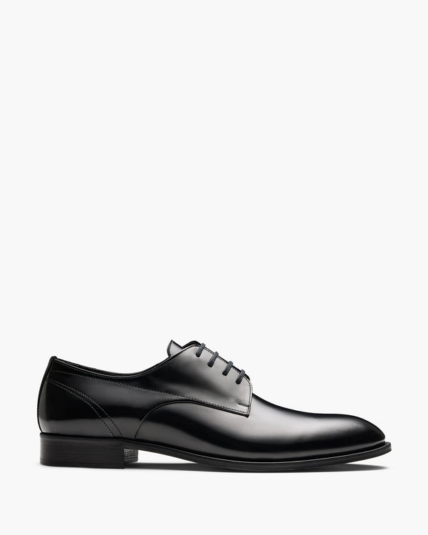 Dyer Hi-Shine Black Derby Shoes