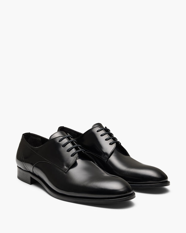 Dyer Hi-Shine Black Derby Shoes
