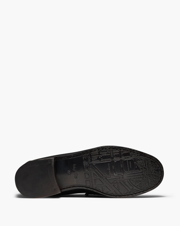Elgin Black Penny Loafers