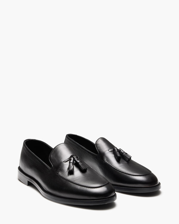 Elias Black Tassel Loafers