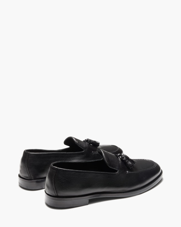 Elias Black Tassel Loafers