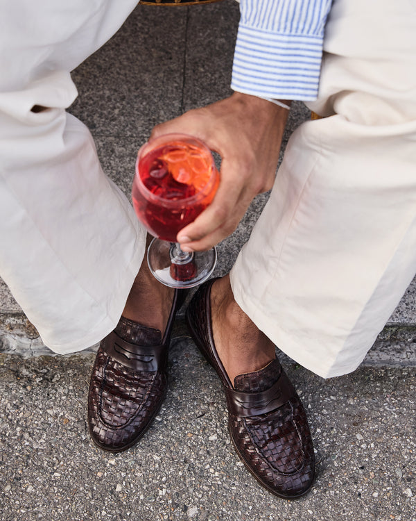 Elliot Brown Weave Penny Loafers