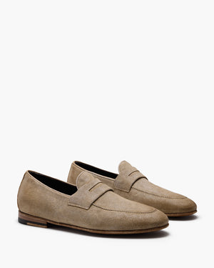 Ellis Camel Suede Penny Loafers