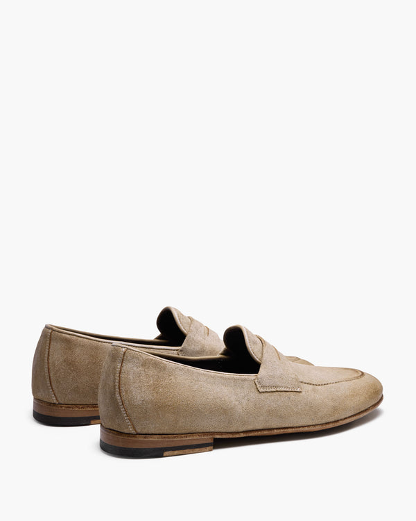 Ellis Camel Suede Penny Loafers
