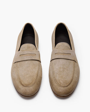 Ellis Camel Suede Penny Loafers