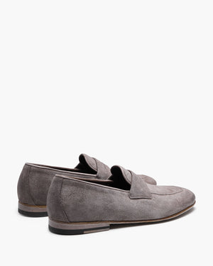 Ellis Charcoal Suede Penny Loafers