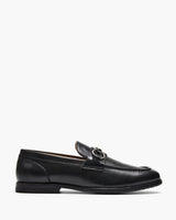 Elton Black Horsebit Loafers