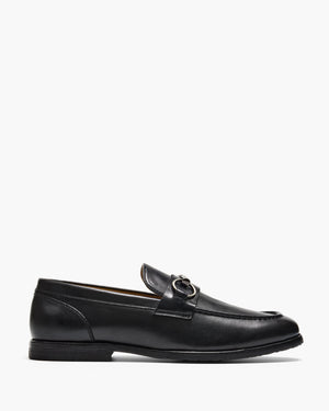 Elton Black Horsebit Loafers