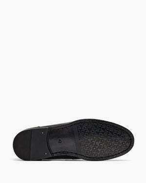 Elton Black Horsebit Loafers