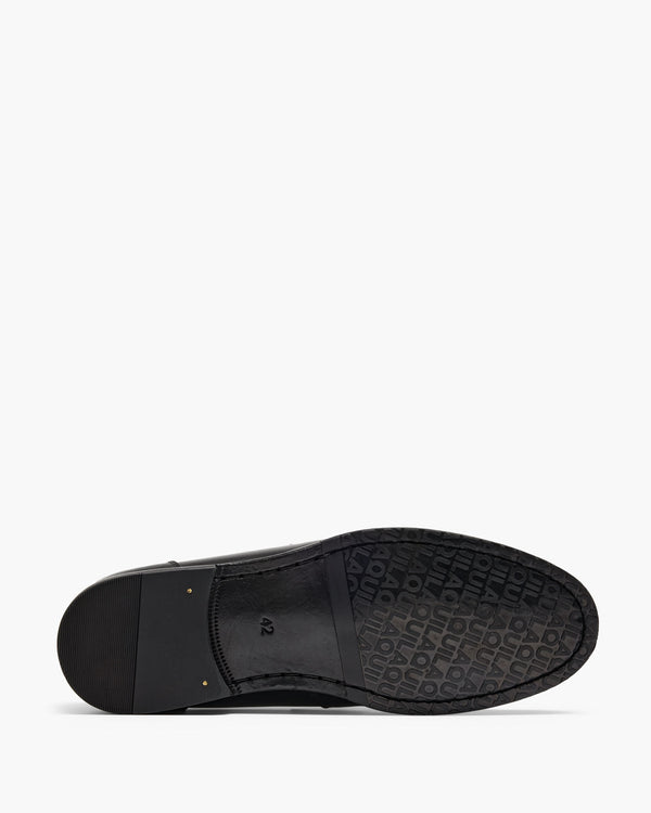 Elton Black Horsebit Loafers
