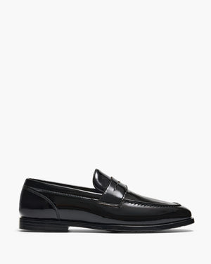 Elton Patent Black Penny Loafers