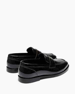 Elton Patent Black Penny Loafers