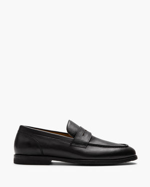 Elton Black Penny Loafers