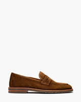 Emilio Brown Suede Penny Loafers