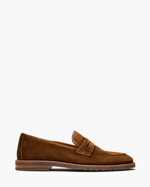 Emilio Brown Suede Penny Loafers