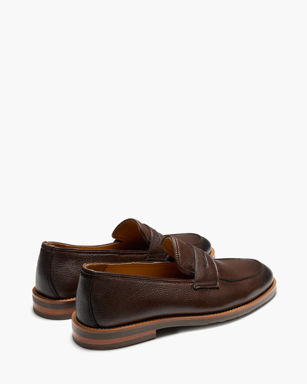 Emilio Dark Brown Penny Loafers
