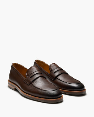 Emilio Dark Brown Penny Loafers