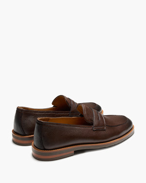 Emilio Dark Brown Penny Loafers
