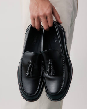 Empire Black Tassel Loafers