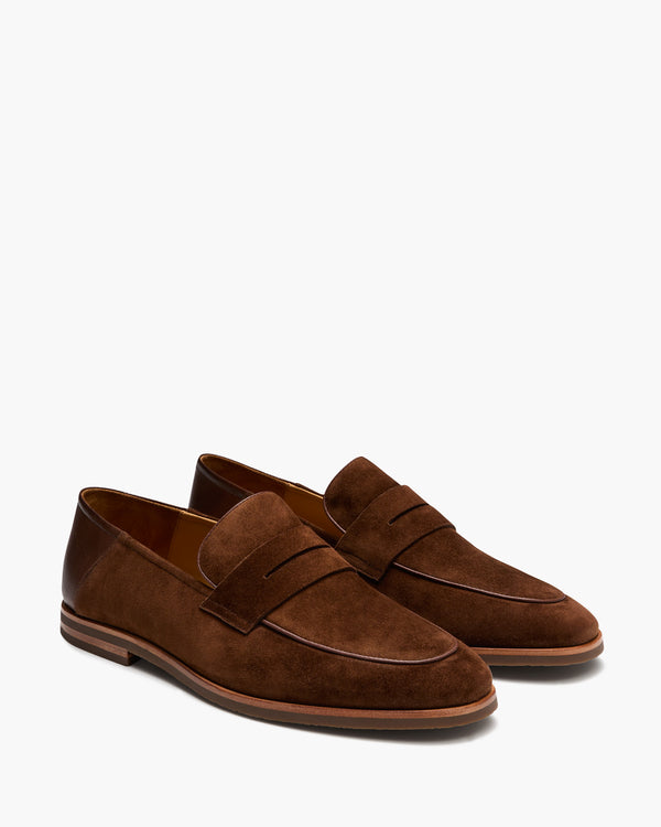 Giacomo Brown Suede Loafers