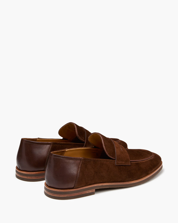 Giacomo Brown Suede Loafers