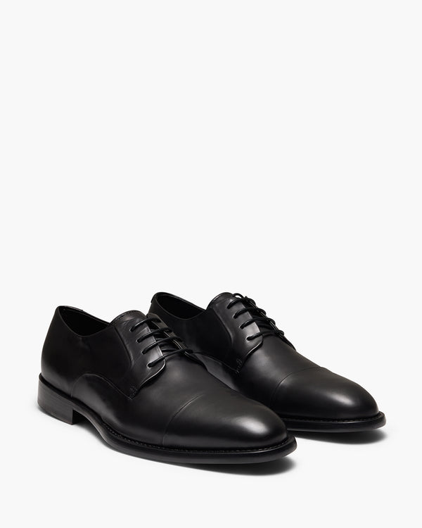Grantham Black Derby Shoes
