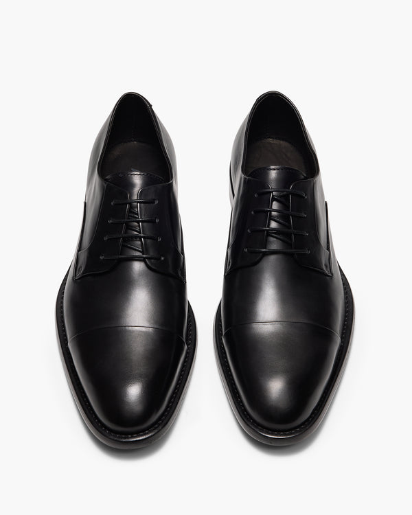 Grantham Black Derby Shoes
