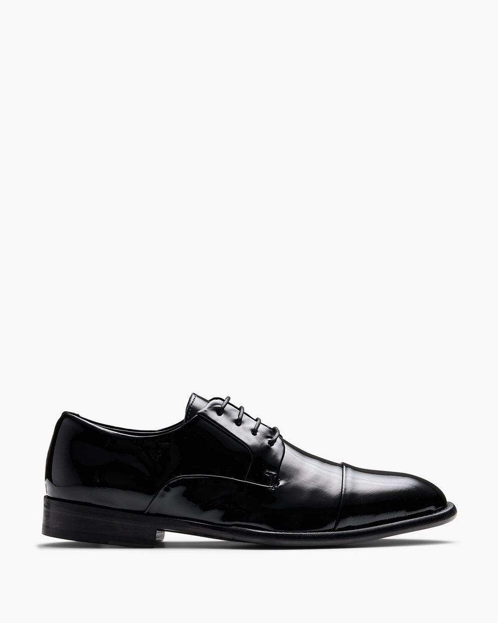 Grantham Patent Black Derby Shoes