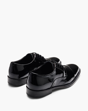 Grantham Patent Black Derby Shoes