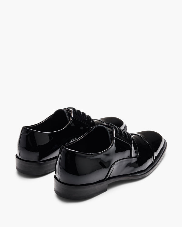 Grantham Patent Black Derby Shoes