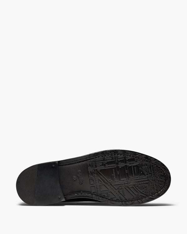 Hargreaves Black Tan Tassel Loafers