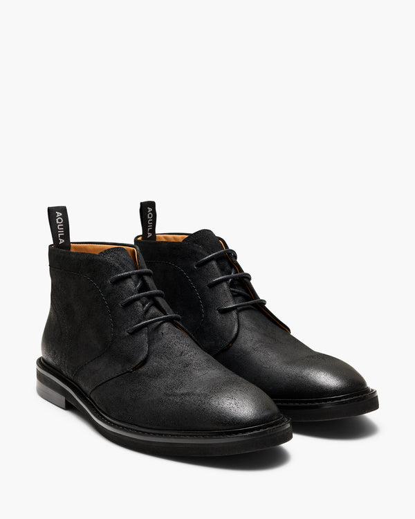 Houston Black Suede Chukka Boots