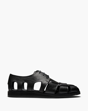 Jetty Black Fisherman Sandals