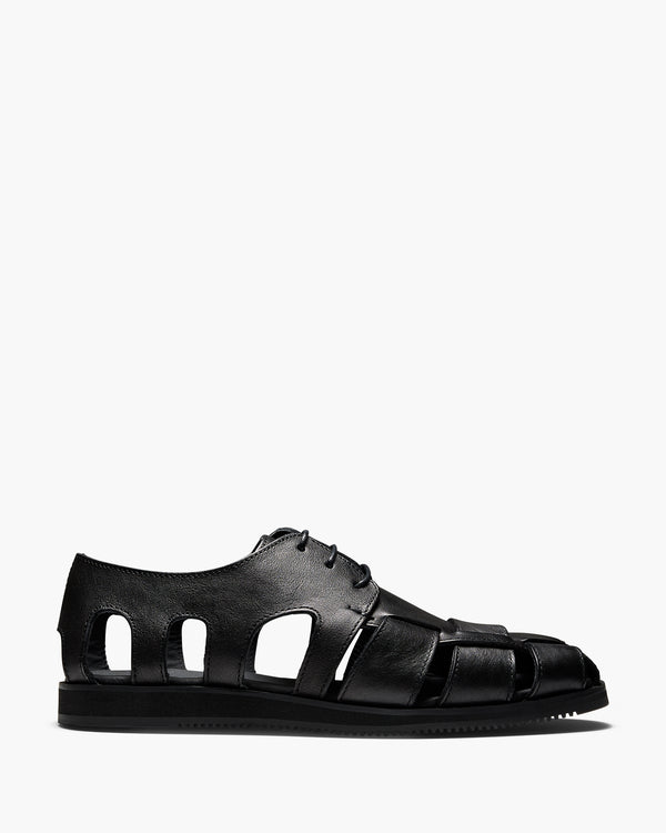 Jetty Black Fisherman Sandals