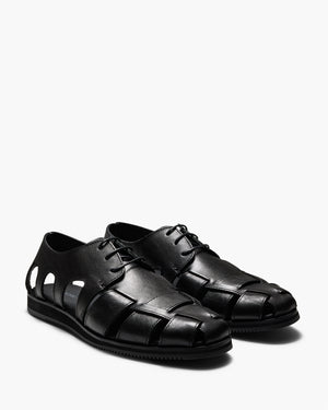 Jetty Black Fisherman Sandals