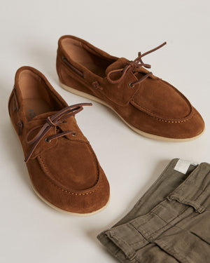Keel Tan Suede Boat Shoes