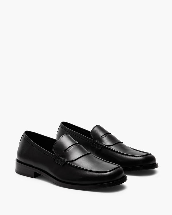 Lars Black Penny Loafers