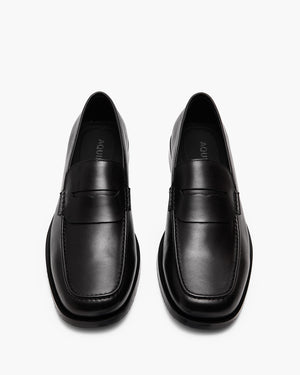 Lars Black Penny Loafers