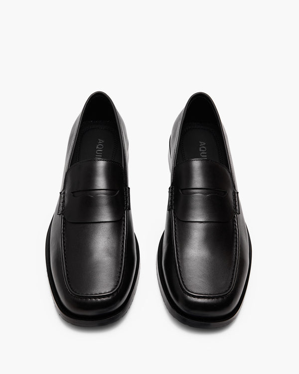 Lars Black Penny Loafers