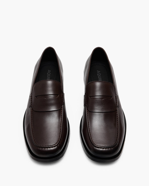 Lars Brown Penny Loafers