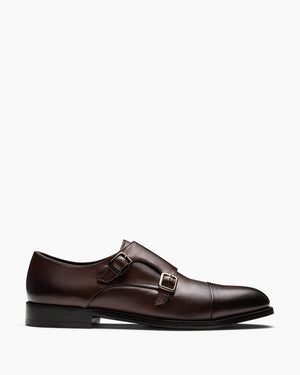 Lincoln Brown Monk Strap Shoes