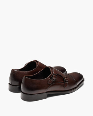 Lincoln Brown Monk Strap Shoes