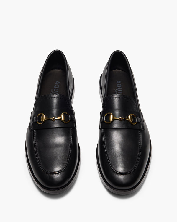Luis Black Penny Loafers
