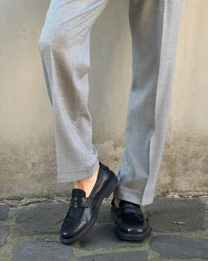 Mensa Black Pony Loafers