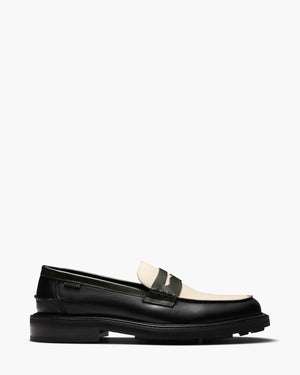 Mensa Black Multi Penny Loafers
