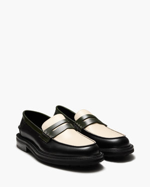 Mensa Black Multi Penny Loafers