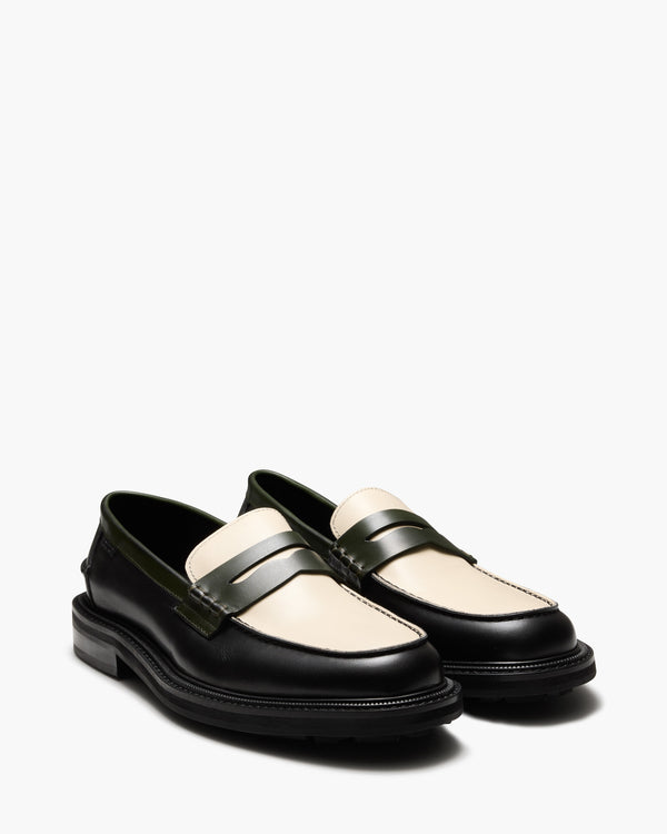 Mensa Black Multi Penny Loafers